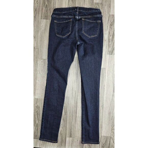 (3/$35) Old Navy Maternity Womens Size 2 Long Skinny Side Panel Denim Blue Jeans - Picture 2 of 10